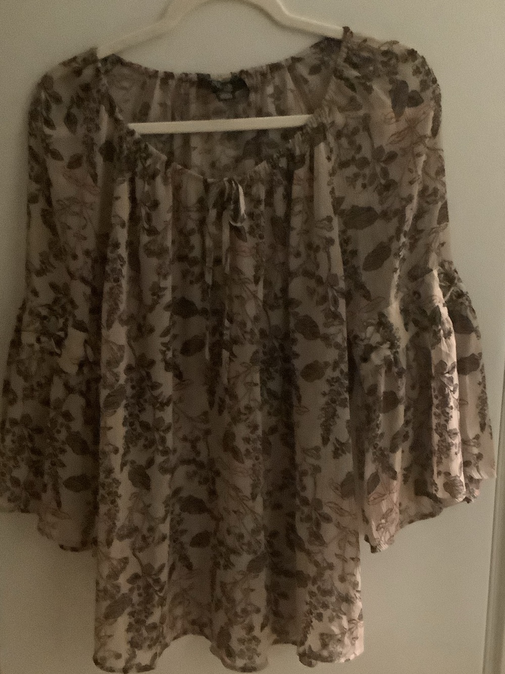 Style & Co. Beige Floral Peasant Skirt